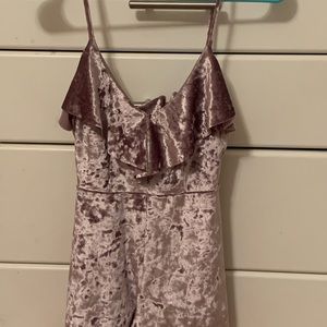 crushed velvet romper